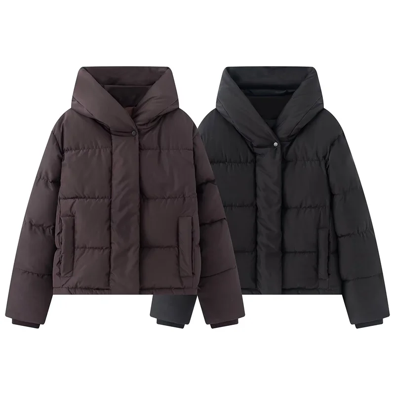 

Women's Winter Coat 2025 New Fashion Warm Hooded Waterproof Cotton-padded Jacket for Women Casual Chic Thicken Women Jacket