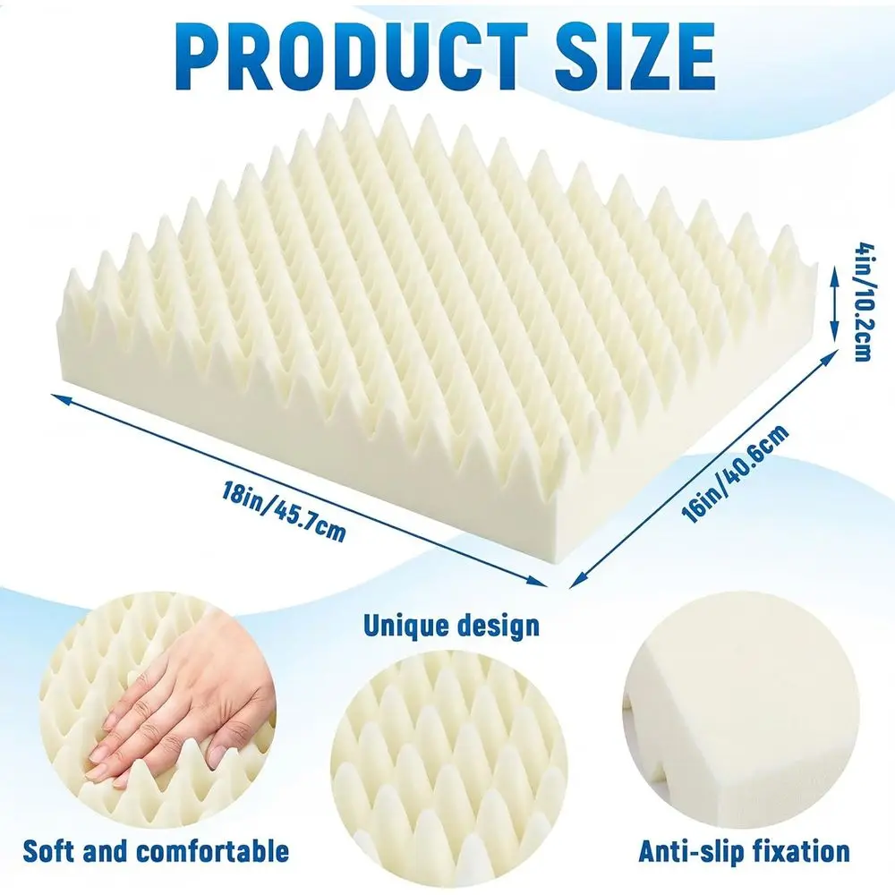 Egg-Shaped Beige Chair Cushion for Back Pain Relief, Perfect for Christmas, Office, Home, Car, and Wheelchairs