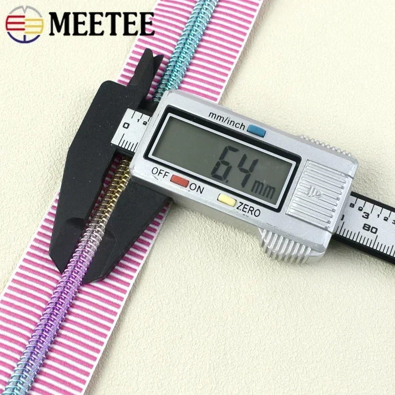 1/2/5/10 metri 5 #   Zampe a spirale con cerniera a strisce in nylon per borsa da cucito, giacca per indumenti, decorazione, nastro con cerniera per metro, kit di riparazione, accessori fai da te