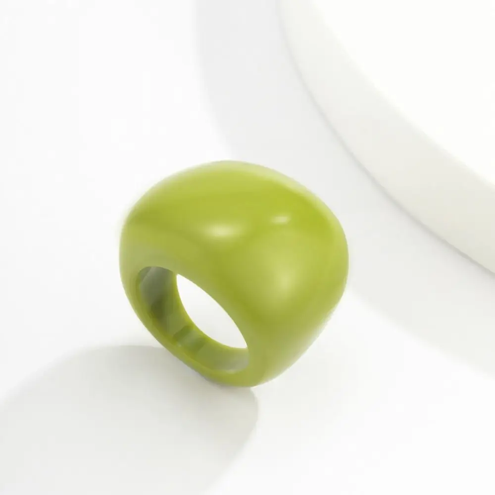 Classic Candy Color Acrylic Ring Exaggerated Geometric Ring Hand Jewelry Wholesale Women's Accessories image 5