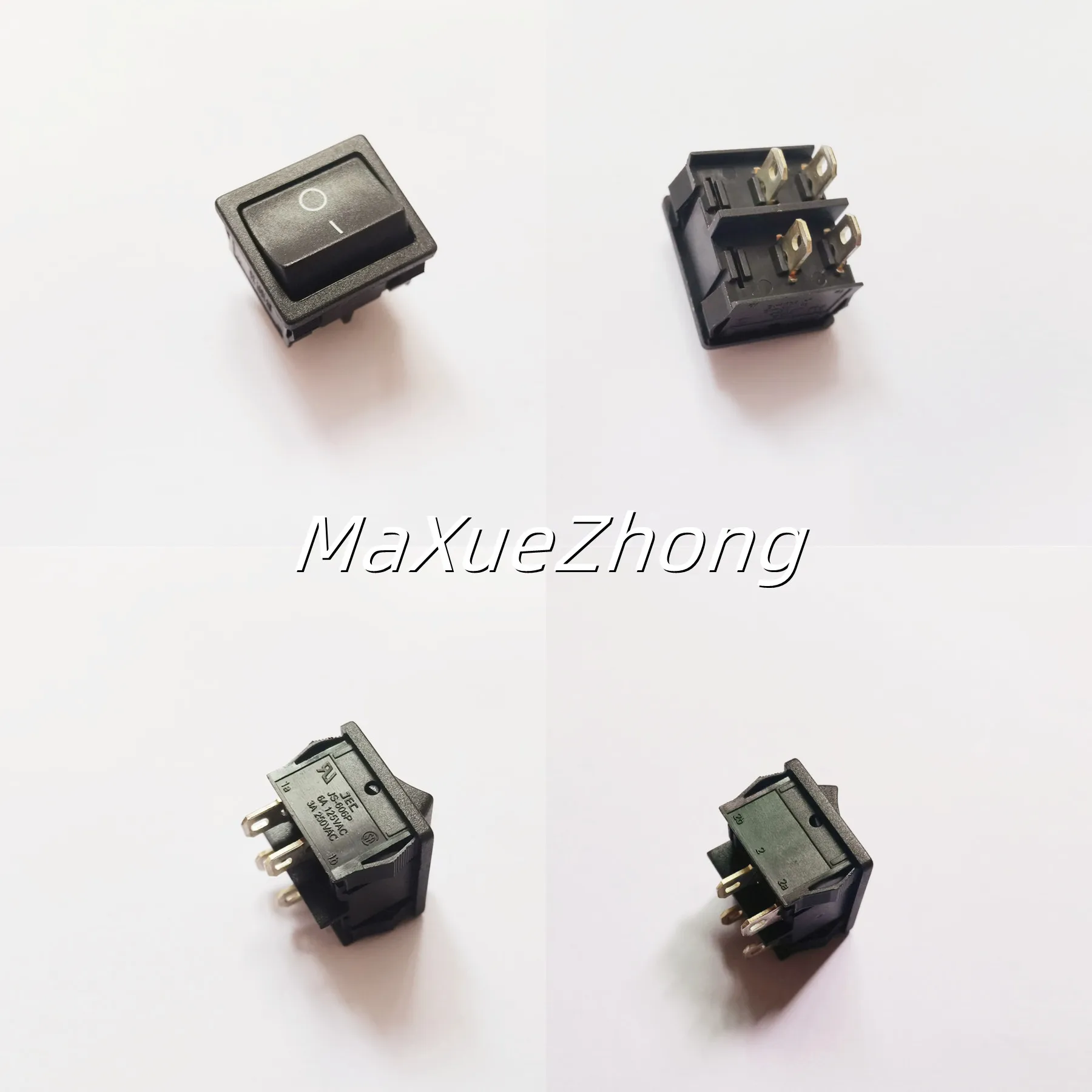 Original new 100% JS-606P single-side self-resetting rocker switch warping switch 4pin 21*24 6A250V 3A 125V