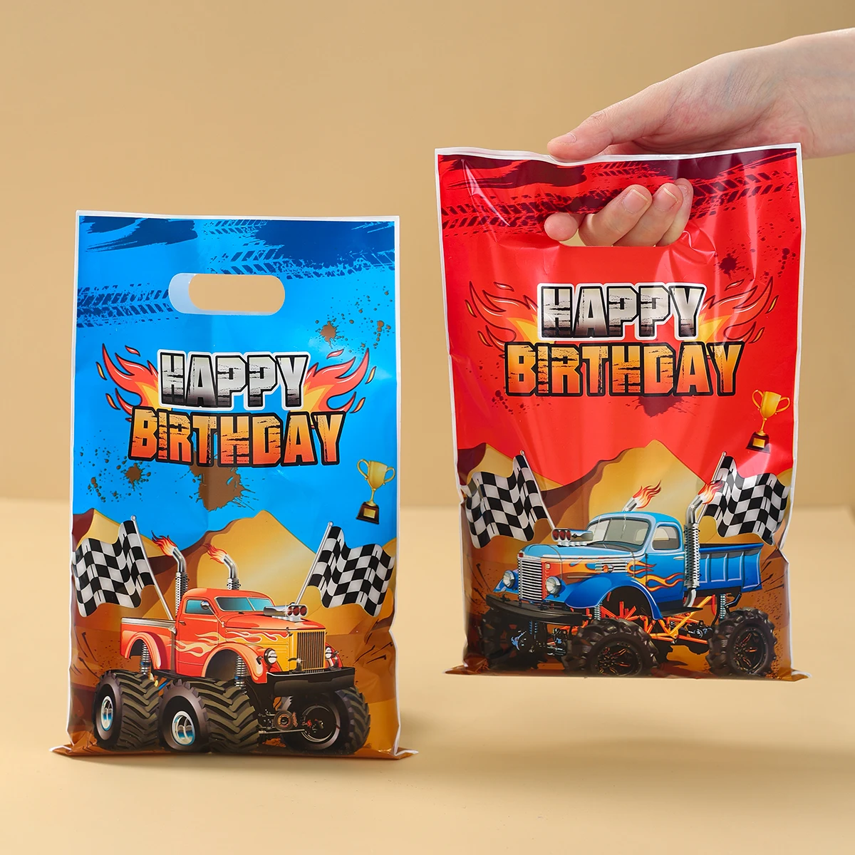 Сумки для конфет Monster Truck, подарочная упаковка, сумки для печенья, декор для дня рождения, детские товары для свадьбы, дня рождения, вечеринки, пользу, детский душ