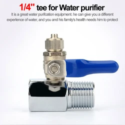 Ball Valve Water Purifier Reverse Osmosis Tee Inlet Ball Valve Set 1/2