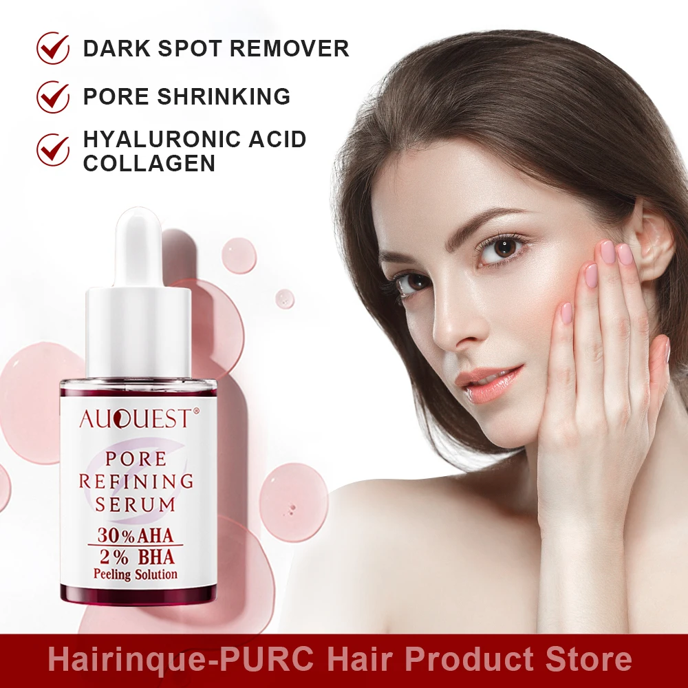 AUQUEST Pore Shrinking Serum Hyaluronic Acid for Face Collagen Brightening Pigment Spots Remover Firming Facial Serum Skin Care