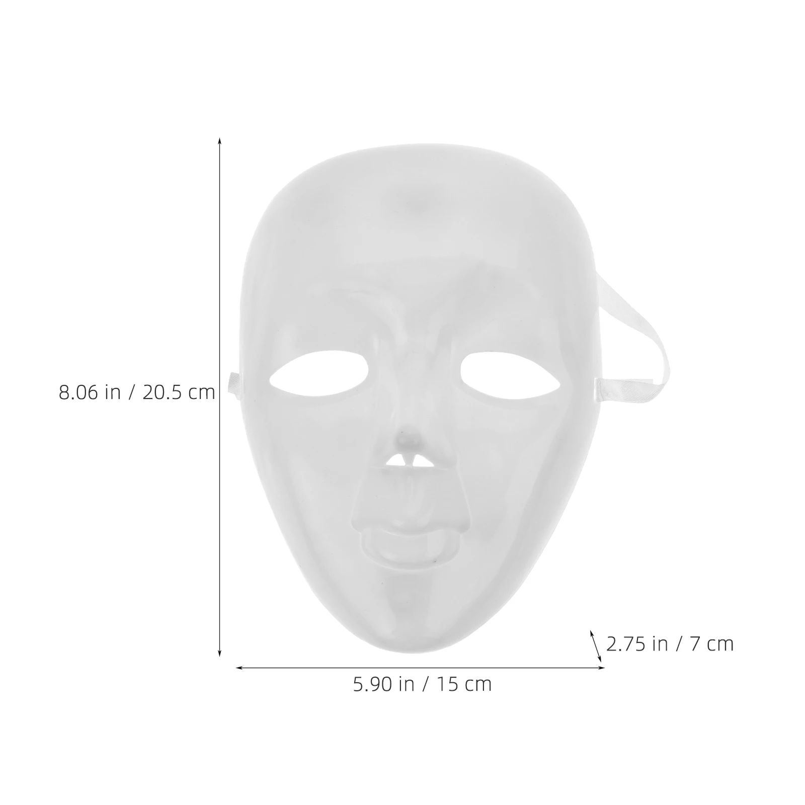 6pcs Blank Full Face Mask Masked Dancer DIY Hand-painted Mask Ghost Step Dance Street Dance masks Hip Hop Mask Party decor Prop