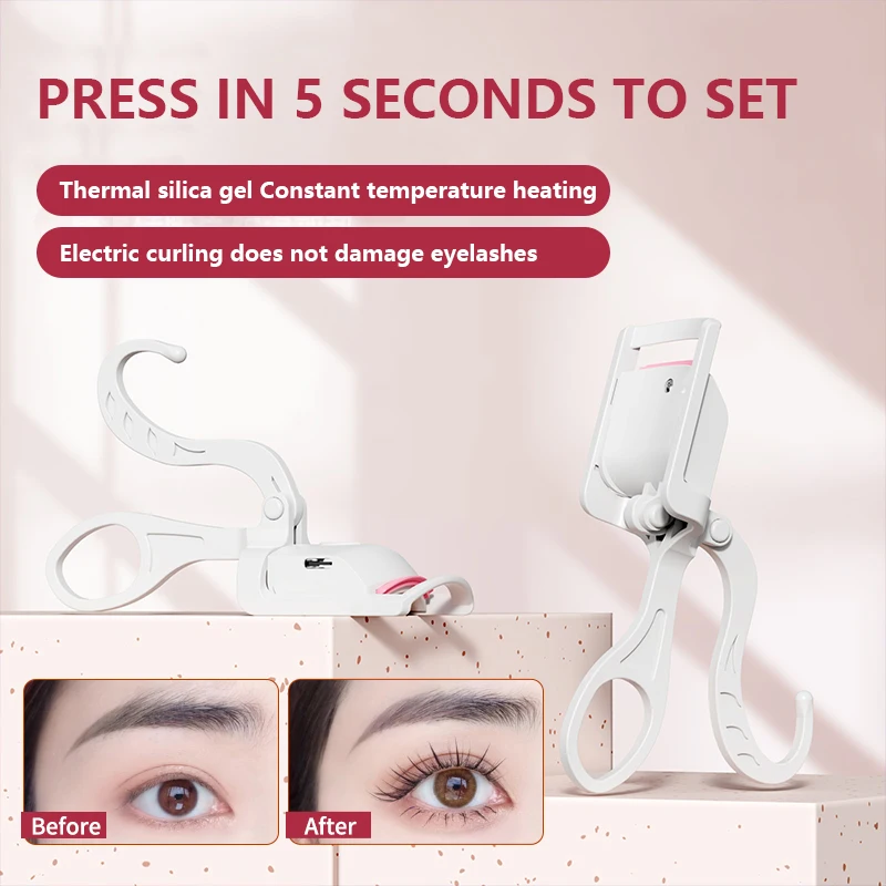 Electric heated eyelash modeler, 2 level temperature control, long lasting, curling and shaping, portable, rechargeable