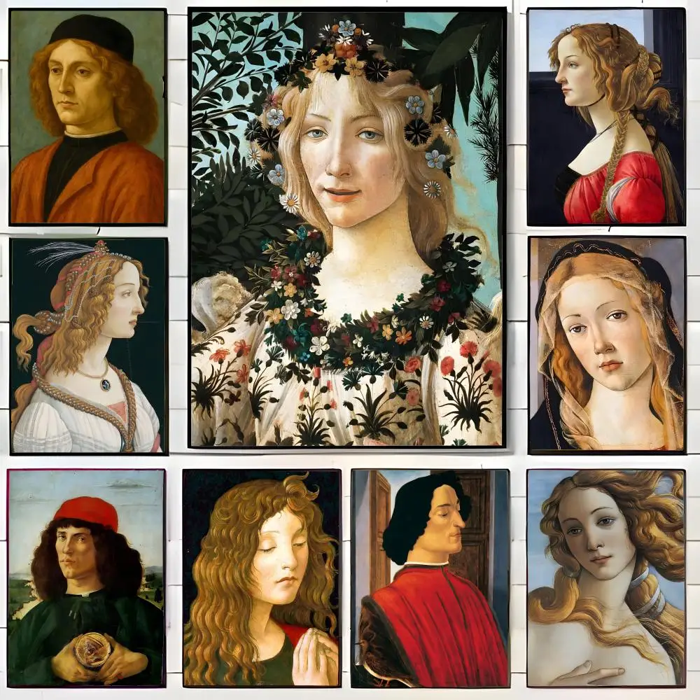 Renaissance Artist Sandro Botticelli Poster Wall Art Print Decorative Mural Home Decor Gift Unframed