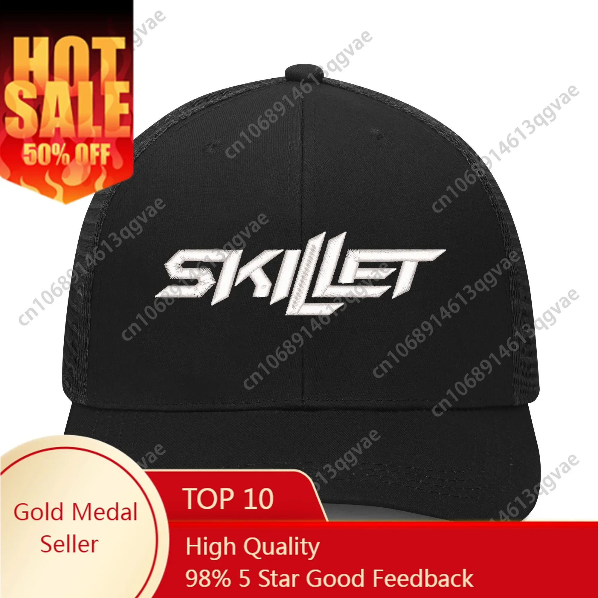 

Skillets Band Embroidery Hat Mens Womens Sports Baseball Hat Hip Hop Breathable Summer Headwear Customize Made Caps Logo