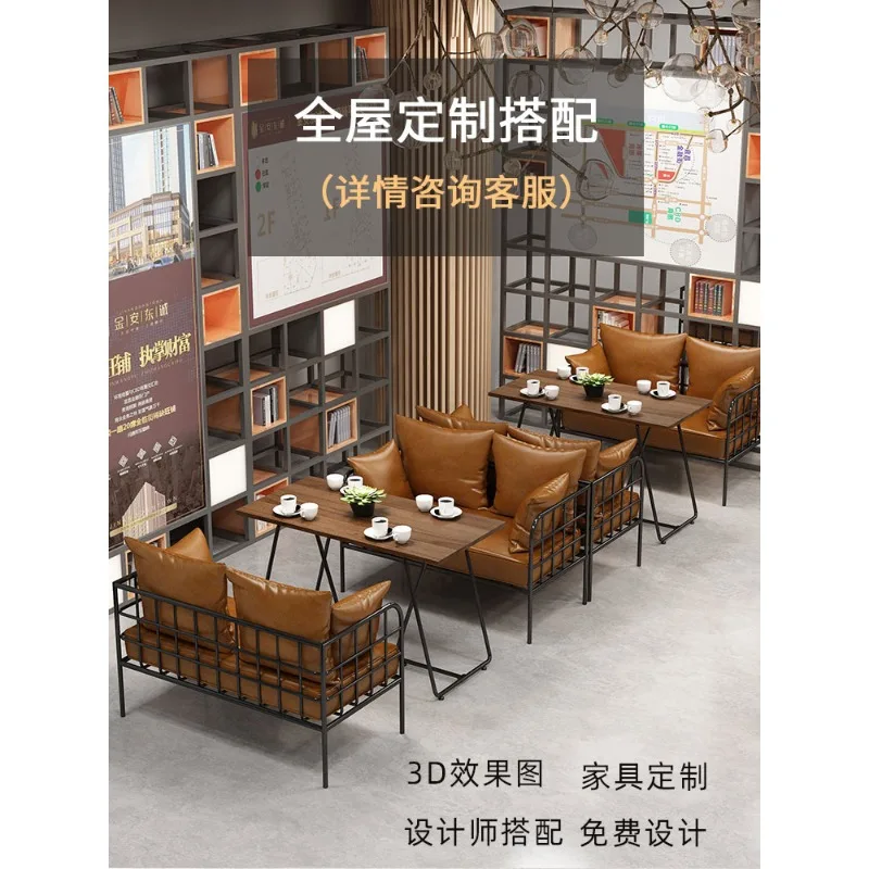 Industrial style table and chair combination coffee shop, milk tea shop, bar, bar, barbecue shop, Western restaurant,