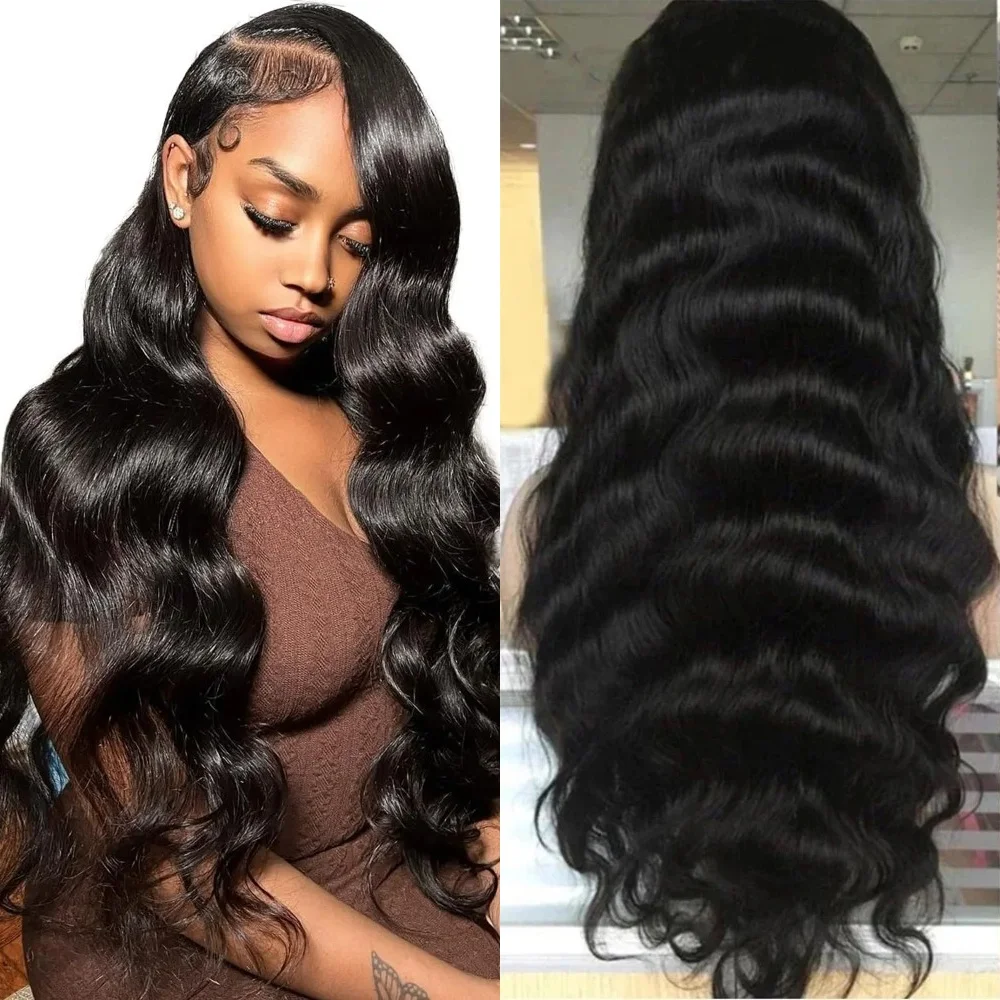 

Long Black Straight Wig Synthetic Lace Front Glueless Wig Heat Resistant Fiber Natural Wavy Lace Daily Cosplay Wigs For Women