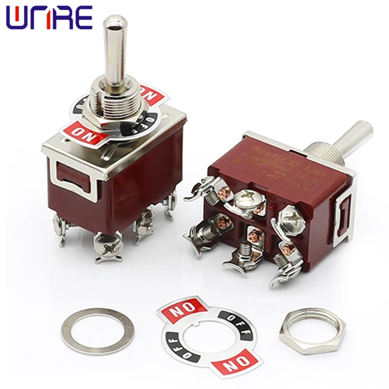 Toggle Switch 6pin ON/OFF/ON KL-C203 Electronic Products Home Appliances Accessories Starting Button Rocker Press Swing Switch
