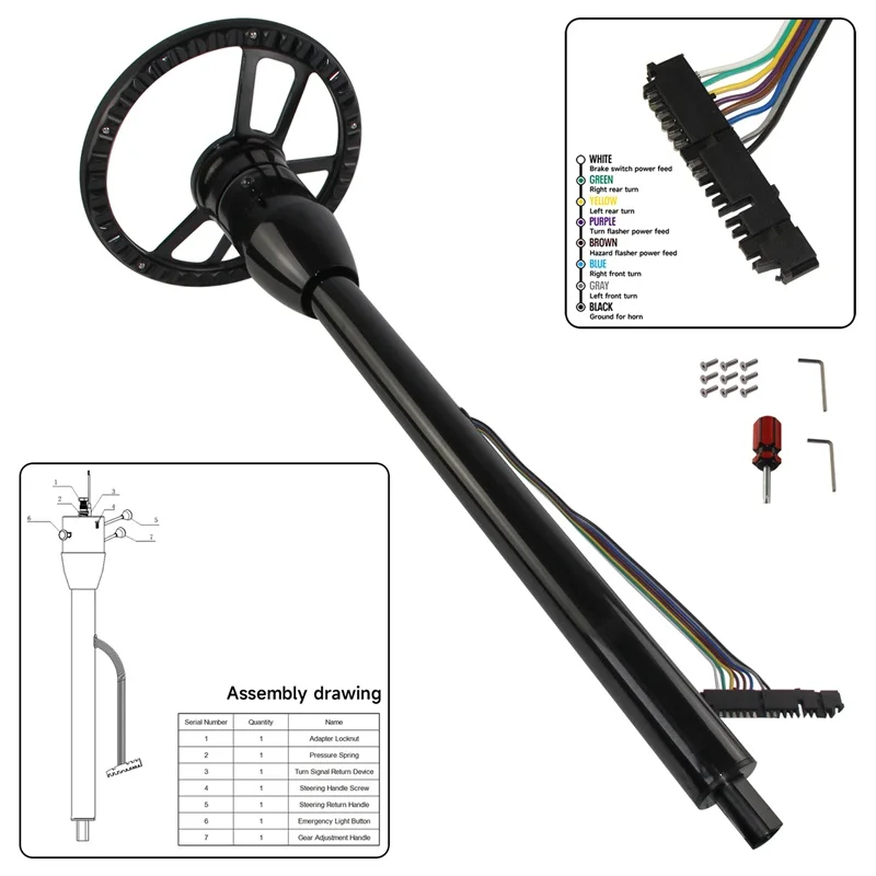 28''/30''/32'' Universal Tilt MT Manual Style Steering Column GM and 9 Bolt 14