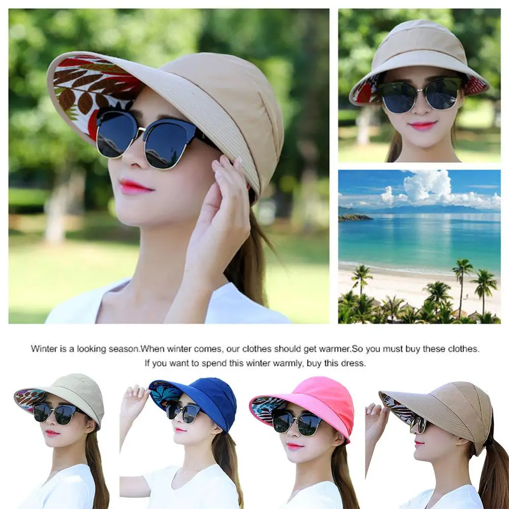 

Cotton 2024 New Summer Hats For Women Foldable Sun Hat Pearl Flower Visor Suncreen Floppy Cap Female Outdoor Casual Basebal J3B2