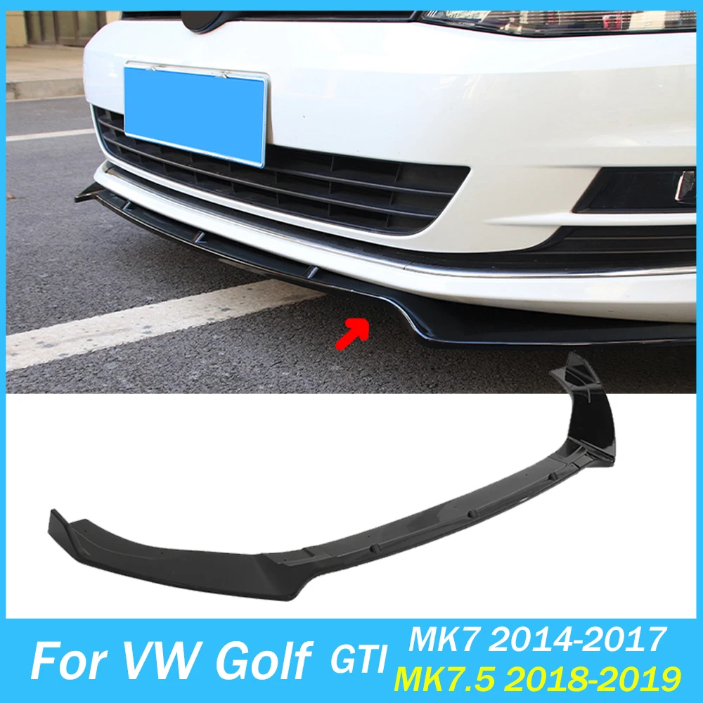 

Car Front Bumper Splitter Lip for VW Golf 7 7.5 MK7 MK7.5 GTI 2014-2019 Body Kit for Volkswagen Diffuser Body Kit Spoiler Guard