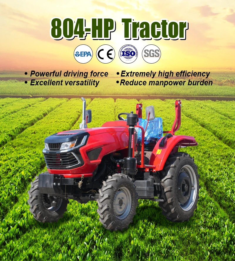 Maßgefertigter 80PS Traktor 4WD Landwirtschaftlicher Traktor mit Hydrauliksystem für Landwirtschaft, Pflügen, Bodenbearbeitung und Transport – Detail 2