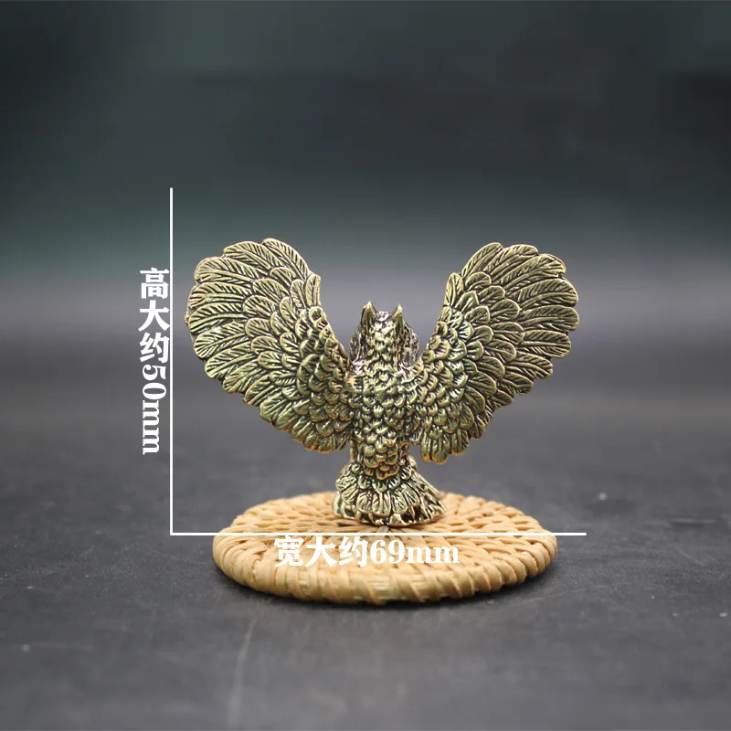 1/2Pcs owl wings creative desktop tea pet small ornament retro personalized small copper ware