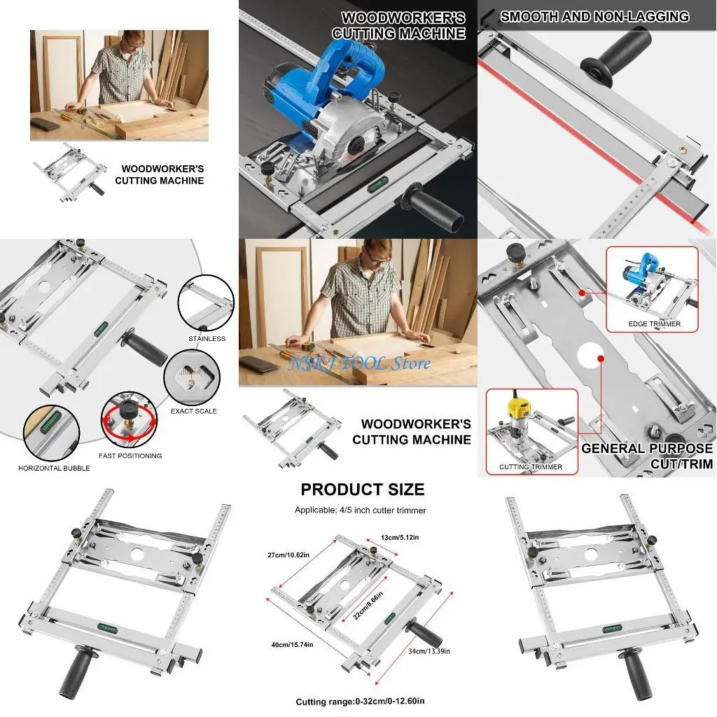 

L8RC Panel Cutting Tool Woodcraft Cutter Trimming with Smooth Adjustment Easy Measure for Precise Woodworking Projects