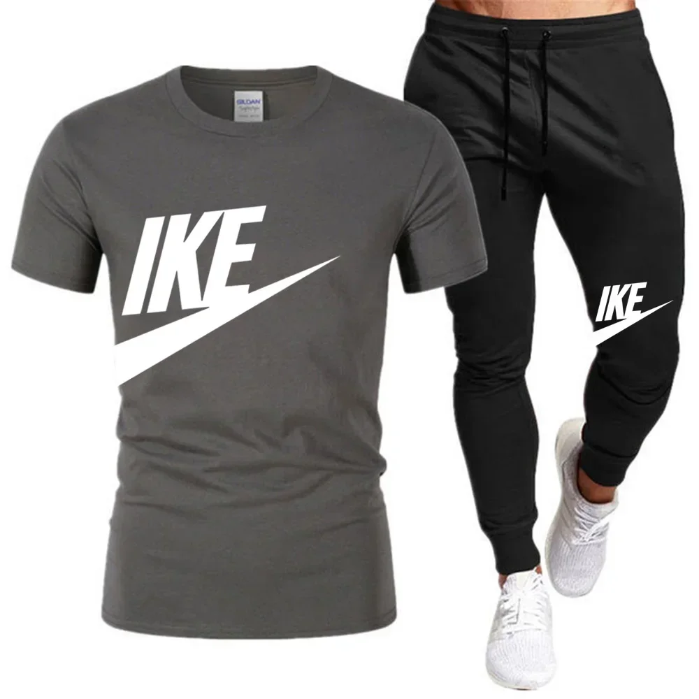 Summer Men\'s Sets Fashion Korean Tracksuit Men Short Sleeve T Shirts+sport Shorts Suit Men Casual Men Clothing Mens Joggers Sets