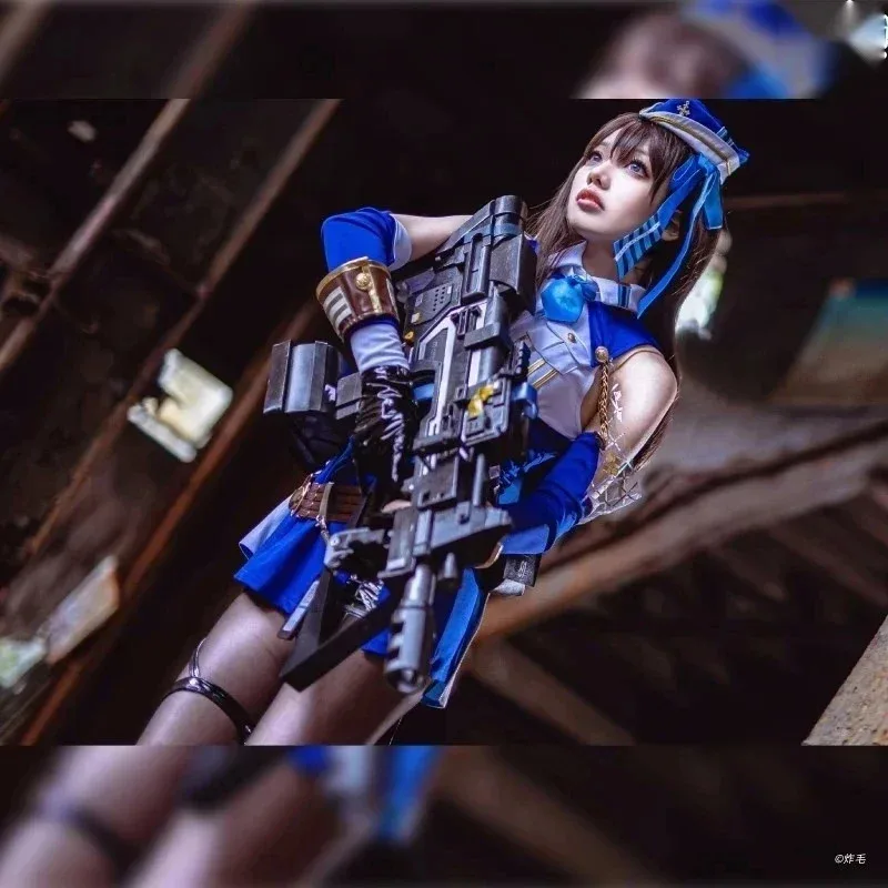 

qq78Request7Game NIKKE：The Goddess of Victory Cosplay Marian Navy Uniform Anime Women Halloween Costume Dresses Hats Gloves Bag