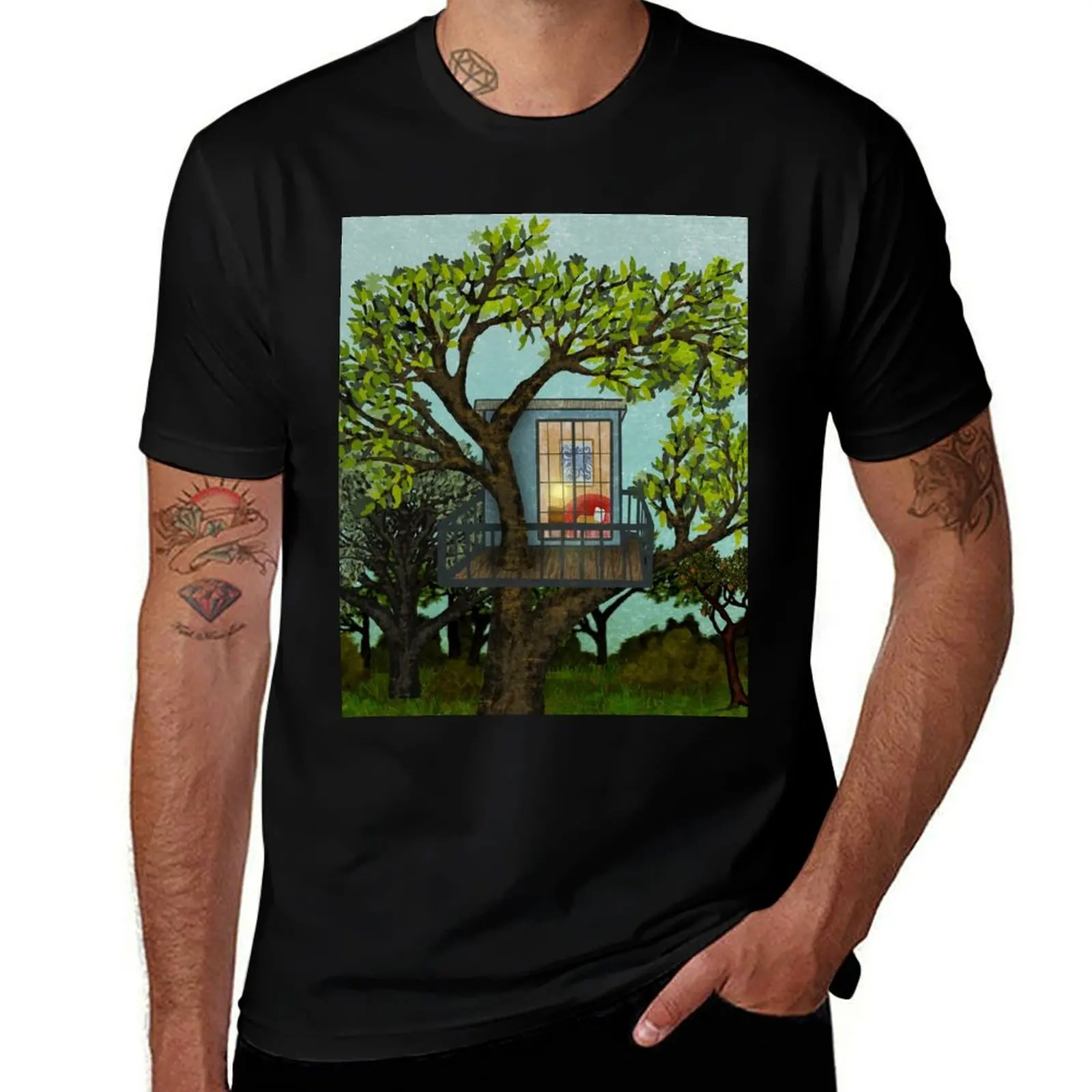

House in the Tree T-Shirt t shirts for man graphic tees man t shirt graphic