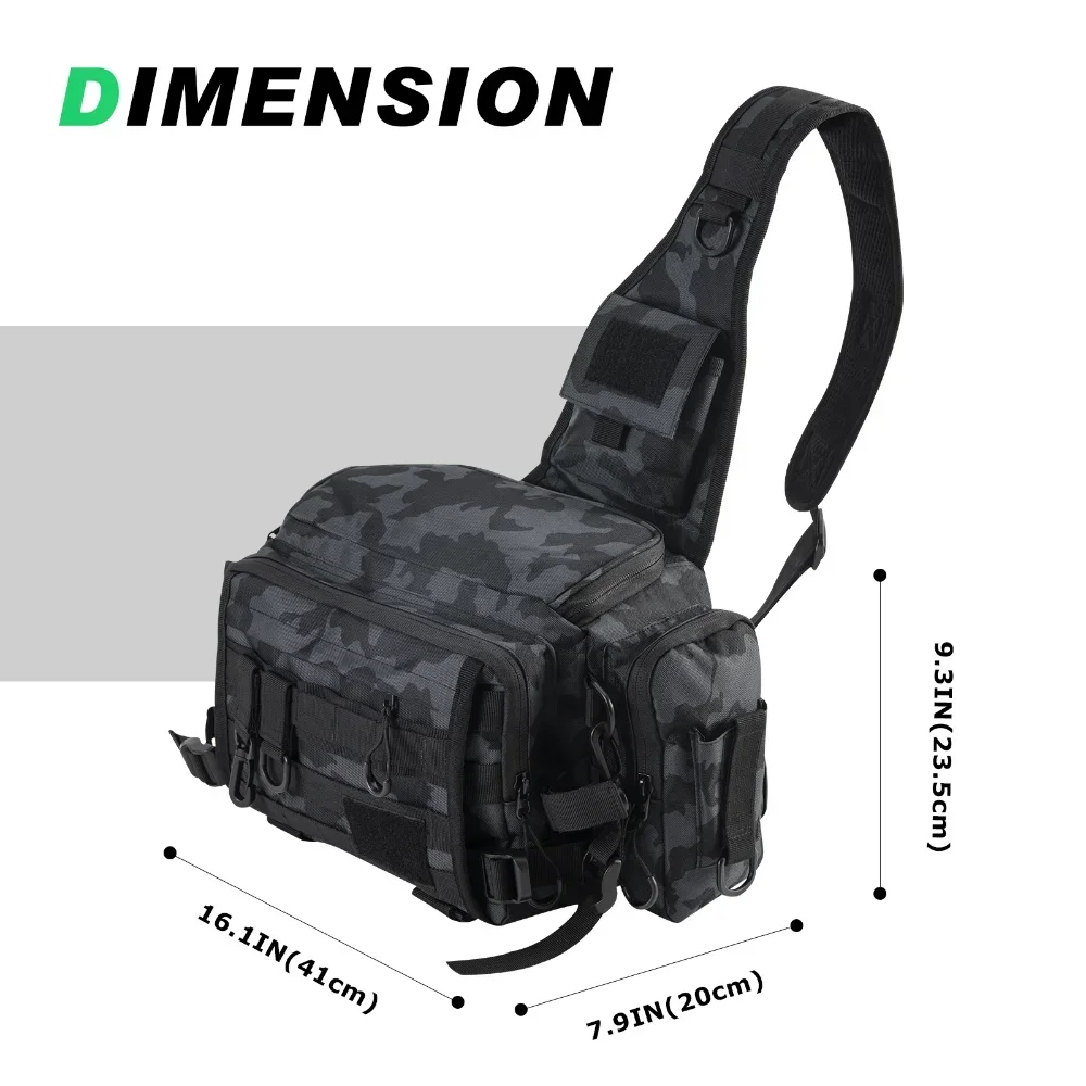 Bolso de pesca cruzado impermeable resistente para señuelos y aparejos - imagen 2
