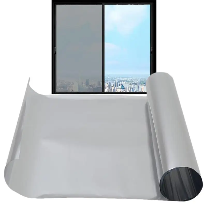 Window Heat Blocking UV Blocking Protection Film One Way Privacy Window Film Static Cling Mirror Film Window Non Adhesive Film