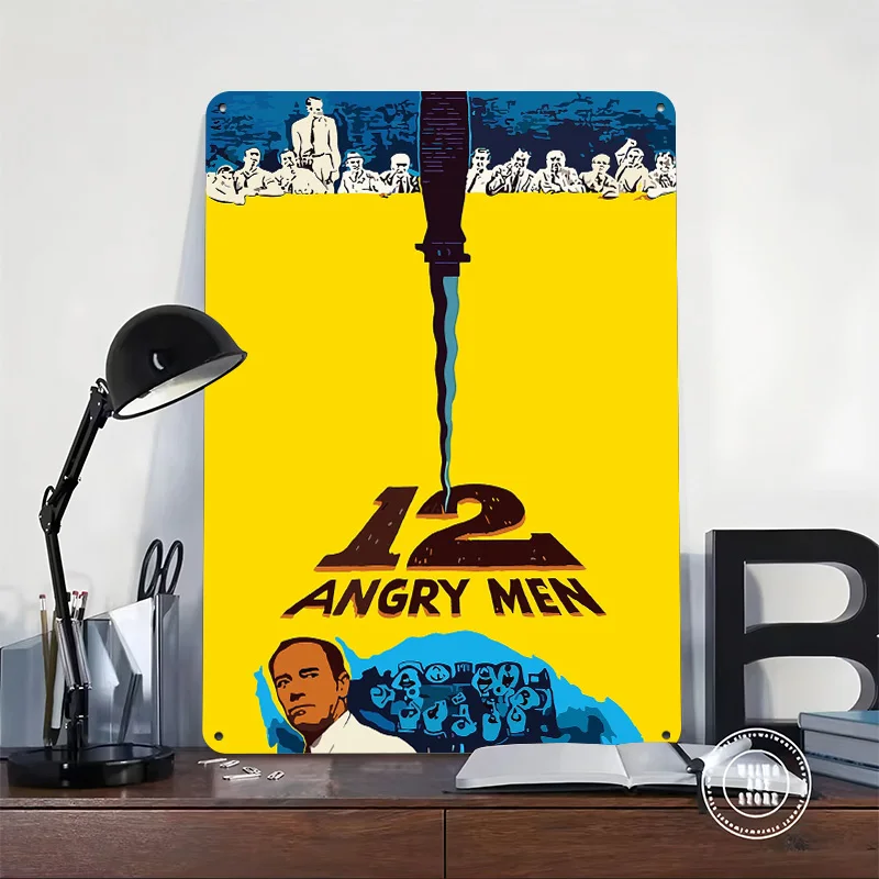 12 Angry Men 3D Texture Printed Poster Custom Vintage Metal Tin Plate Sign for Wall Art Room Accessories Decoration Garage House