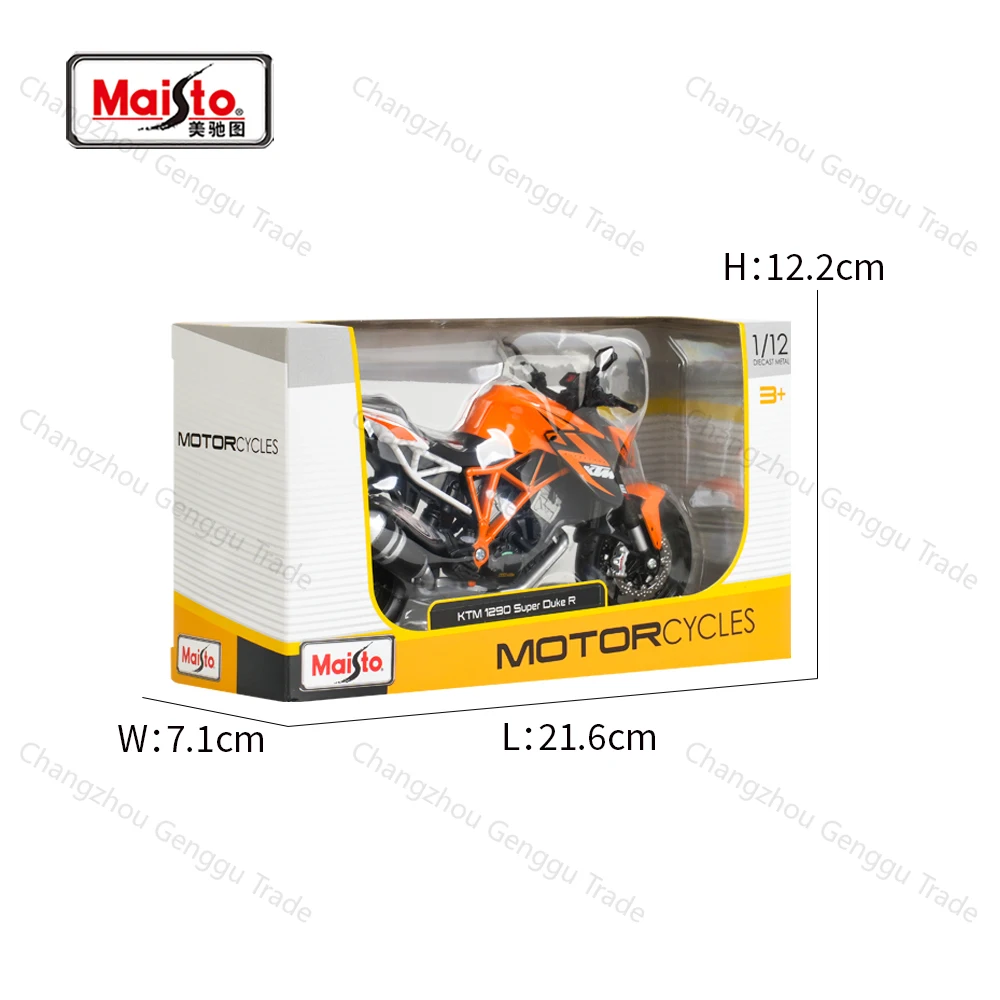 Коллекционные машины Maisto 1:12 KTM-1290 Super Duke R, литые, оранжевые, хобби, модель мотоцикла, игрушки
