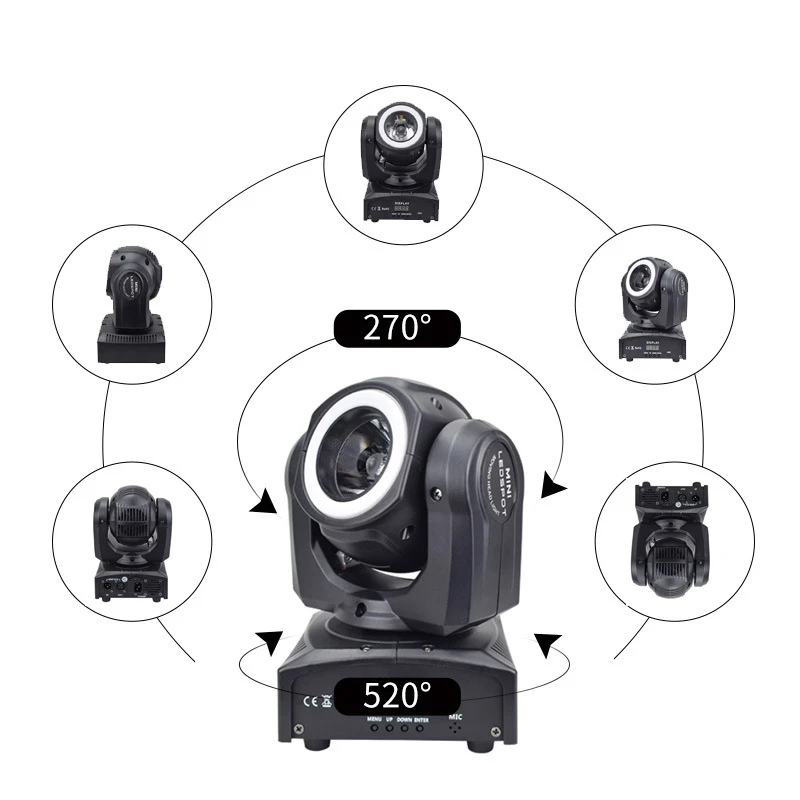 Imagem -05 - Led Moving Head Light Moving Beam Disco Palco Iluminação dj Led Effect Light 60w Profissional