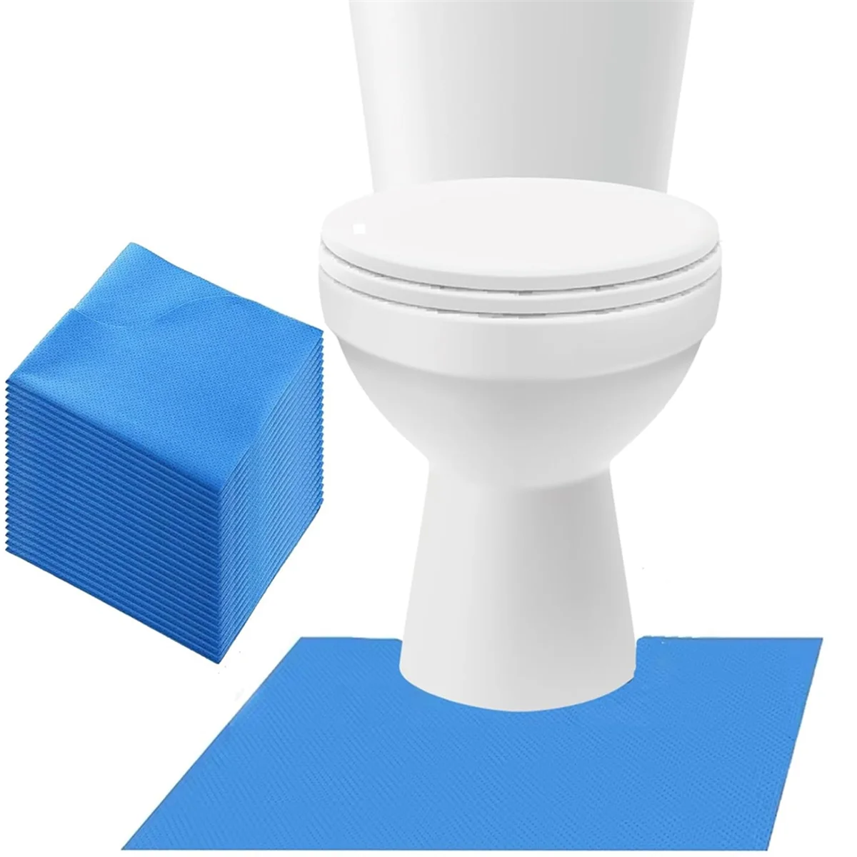 Exquisite- 20 Pack Disposable Toilet Mats,Absorbent Toilet Floor Protector ,Disposable Toilet Floor Mat ,U Shaped Toilet Mat