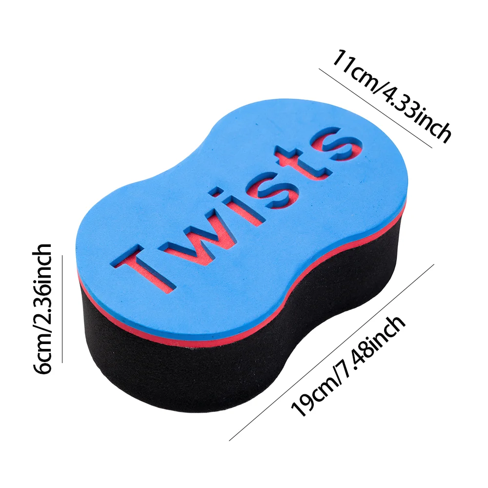 Double Sided Hair Twist Sponge, Magic Curl Brush for Afro Dreads Coils, Textured Hair Styling Tool for Men