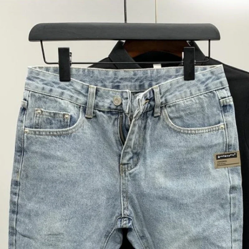 Herren kurze Jeans Hosen übergroße große Grafik männliche Jeans shorts Designer geschnitten blau Trend 2024 xl dünn neu in Original jorts