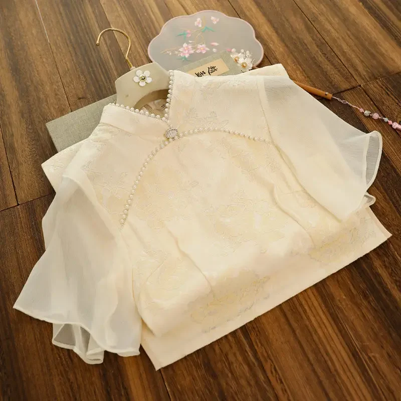 

Chinese Traditional Retro Elegant Modern Improved Cheongsam Summer New Short Sleeve Vintage Qipao Dress