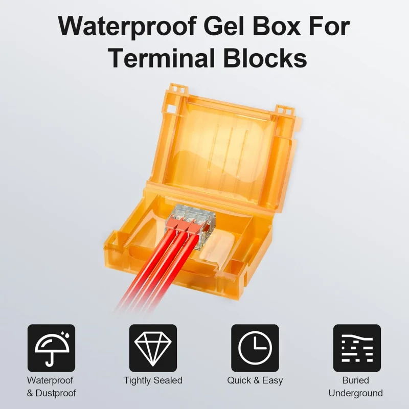 صناديق جل مقاومة للماء مع PCT-413، موصلات أسلاك رافعة معزولة مملوءة، متوافقة مع Compac المختلفة #2