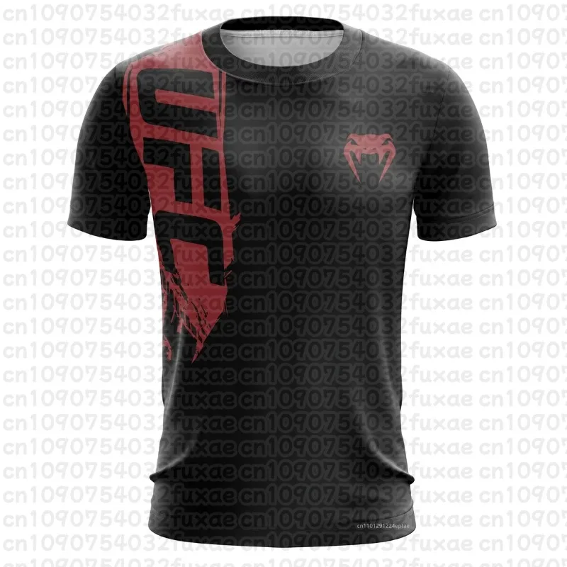 

New Men's UFC Running T-shirt Fitness Sports Fashion Jersey Gym Training Tees Breathable Jogging Casual Sportswear Unisex Top