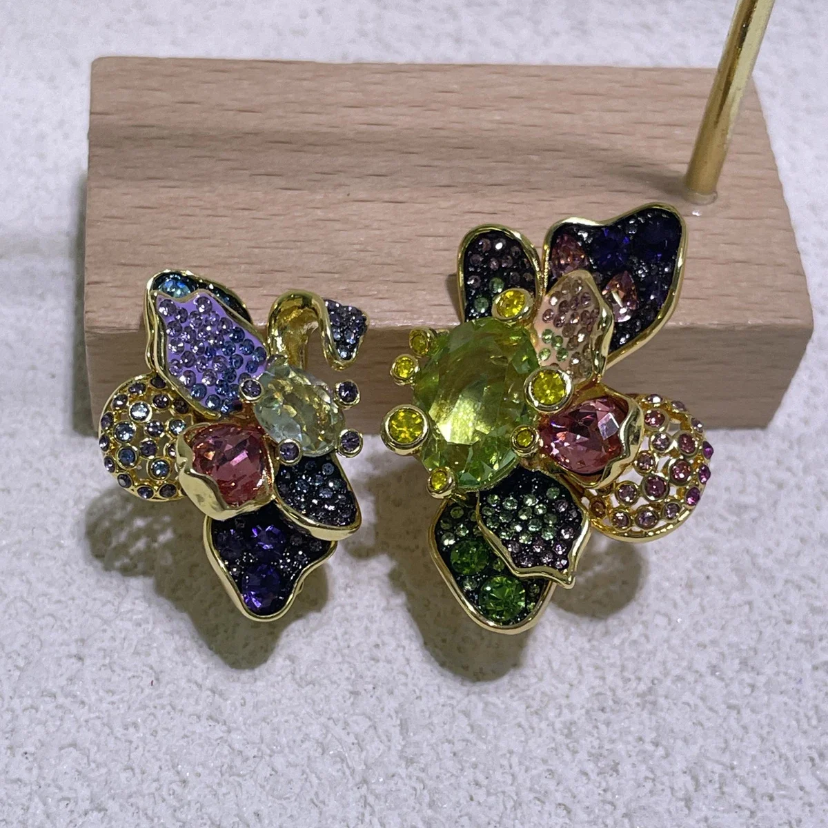 NONE Flower Butterfly Crystal Jewelry Set 5