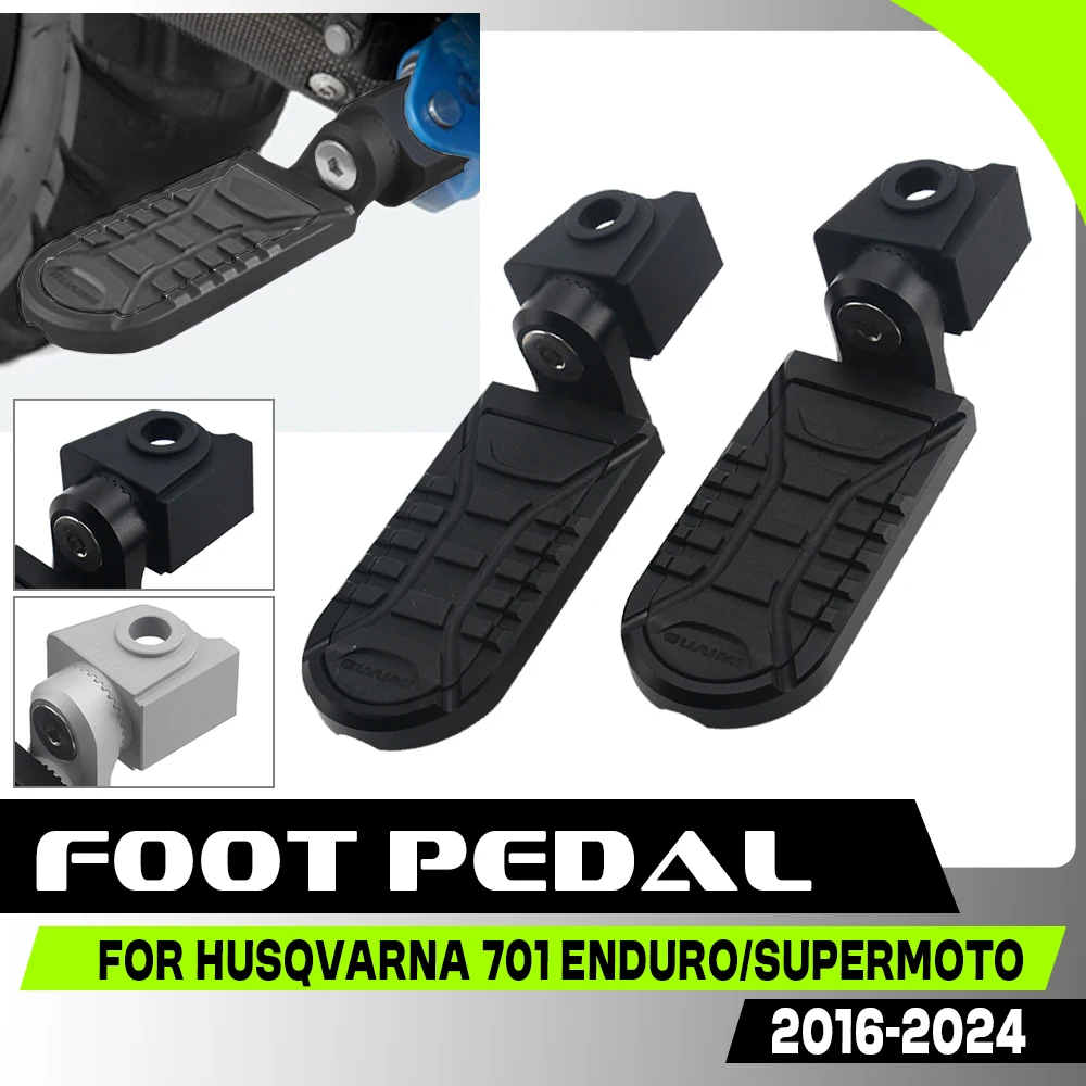 

Регулируемые на 360° подножки для мотоцикла, удлиненные опускающиеся подножки для переднего водителя, подножки для Husqvarna 701 Enduro 701 Supermoto