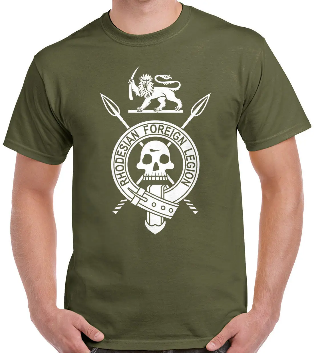 Rhodesian Foreign Legion T Shirt - Light Infantry RLI Rhodesia New Arrivals Men Funny Casual 100% Cotton Hip Hop Black Top Tees