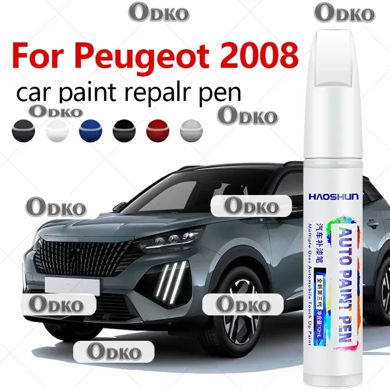 Paint Repair Pen Touch Up Scratch Remover DIY Auto Accessories Black White Grey Blue Orange For Peugeot 2008 2013-2025 P21 P54