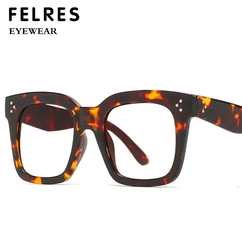 Retro New Reading Glasses Brand Designer Vintage Big Frame Eye Glasses Men Women Classic Clear Square Prescription Eyeglasses
