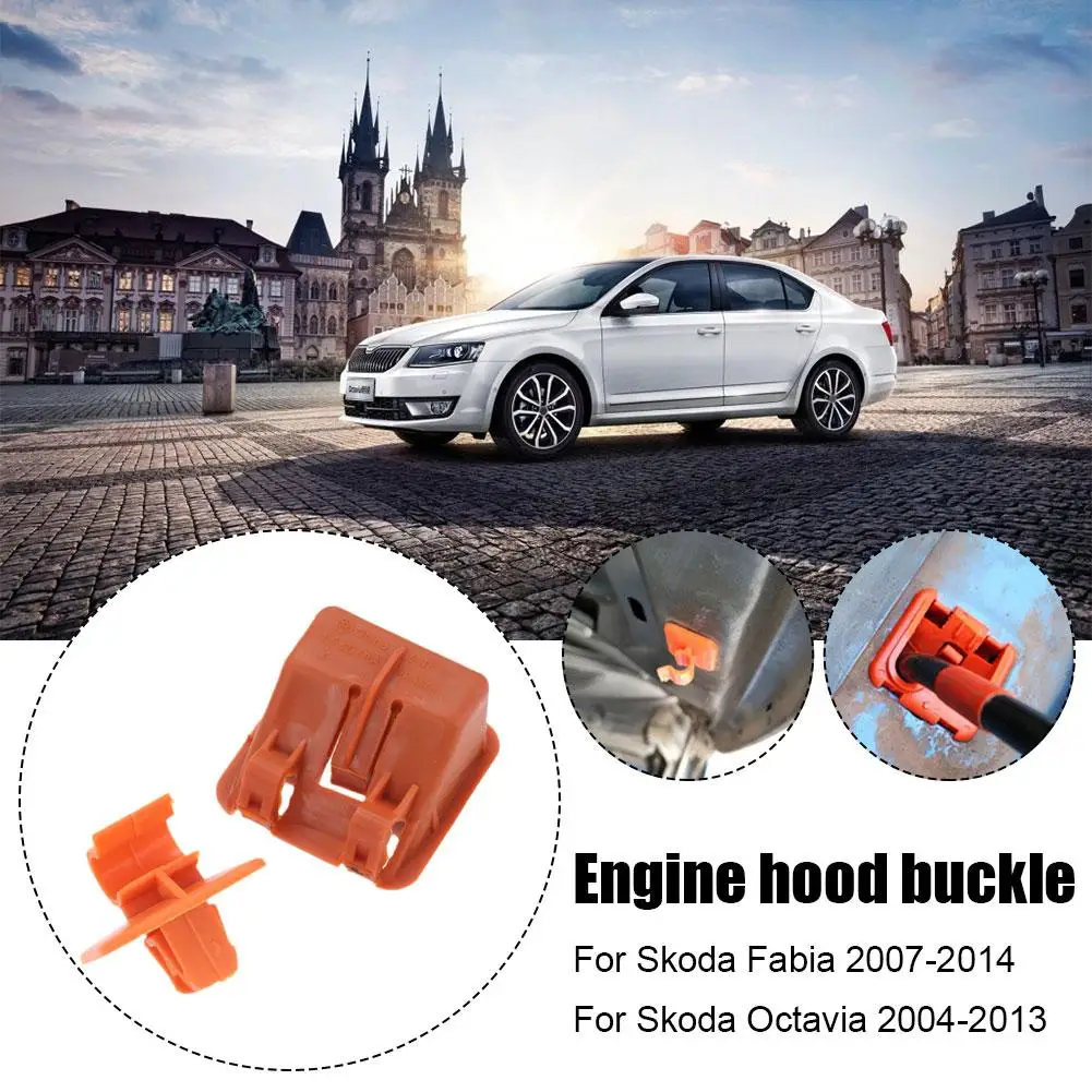 Plastic Car Roomster Hood Bonnet Rod Stay Bracket Buckle Clip For Skoda Fabia 2007-2014For Skoda Octavia 2004-2013 1U082357 U4B9