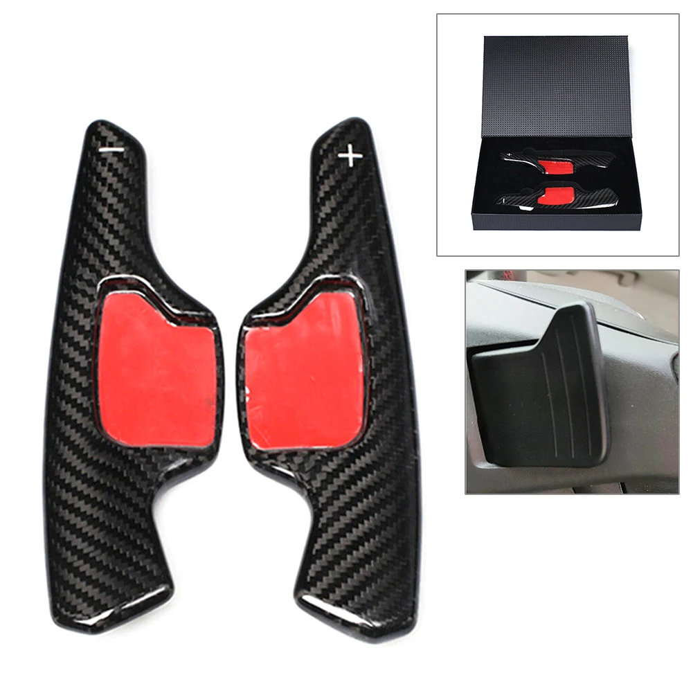 Carbon Fiber Car Steering Wheel Shift Paddle Shifter Extension 2Pcs/Set For Ford Taurus Mondeo Lincoln