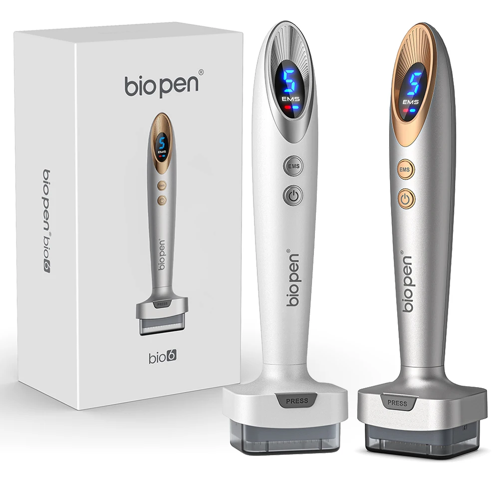 new-bio-derma-pen-bio6-derma-stamp-with-2-roller-heads-led-red-blue-lightmicroneedle-stamp-02mm-needle-length