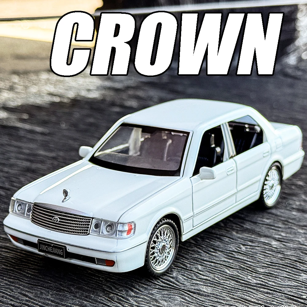 1:32 크라운 코롤라 미니어처 모델 장난감 자동차 합금 다이캐스트 사운드 라이트 풀백 도어 오픈 장식 차량 어린이 선물용