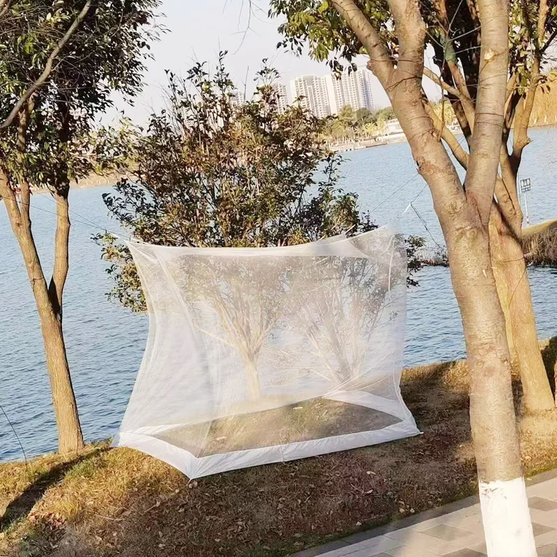 شبكة ناموسية محمولة للتخييم الخارجي ، مقاومة للحشرات ، سطح مربع ، بدون تركيب بسيط #2