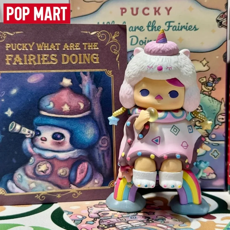 

POP MART Pucky What Are The Fairies Doing Blind Box Anime Action Figure Mystery Box Surprise Collectible Doll Toy For Adult Gift