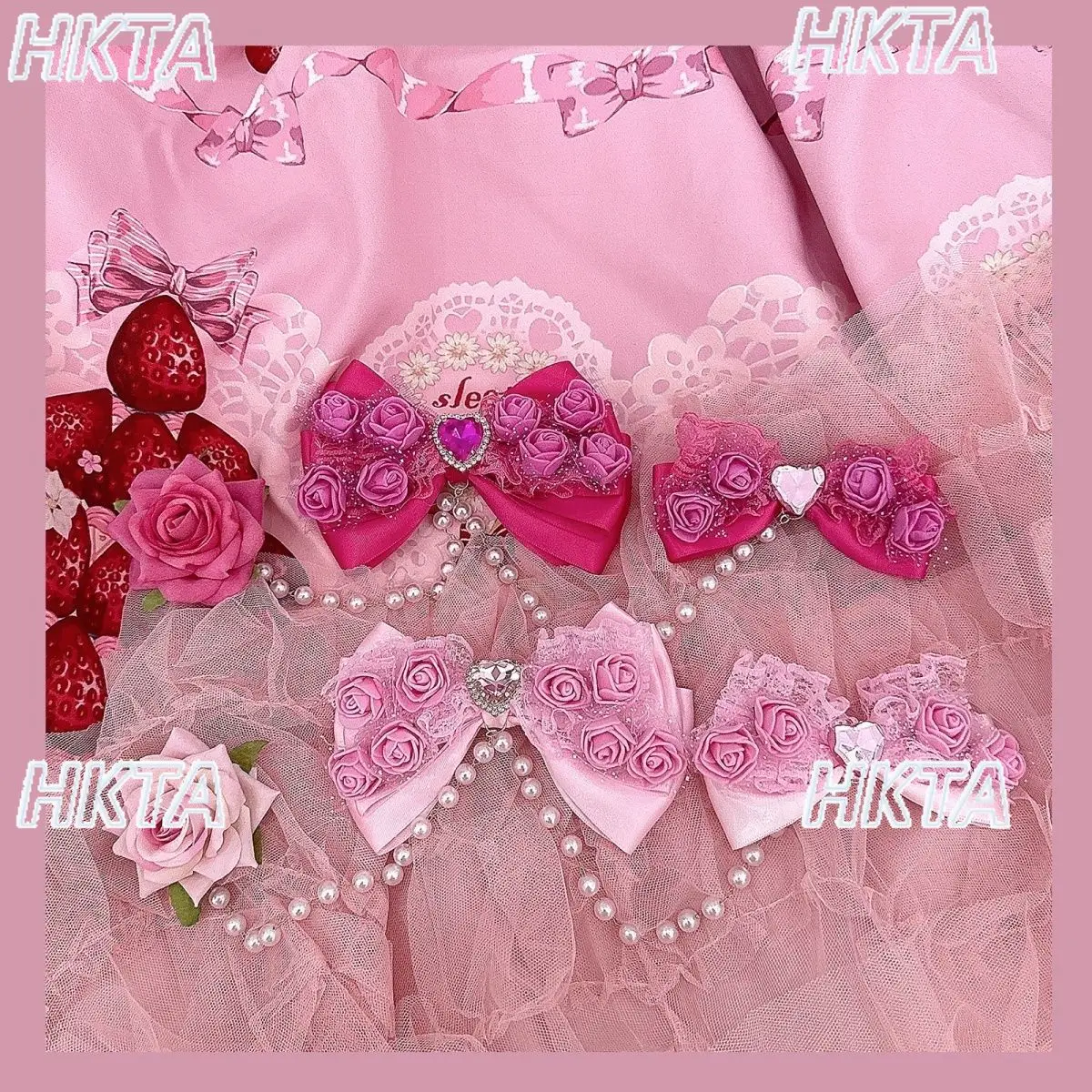 japanese-hot-girl-leopard-print-pearl-lace-bow-hair-clips-headgear-lolita-ancient-elegant-hairclips-apparel-accessories-women