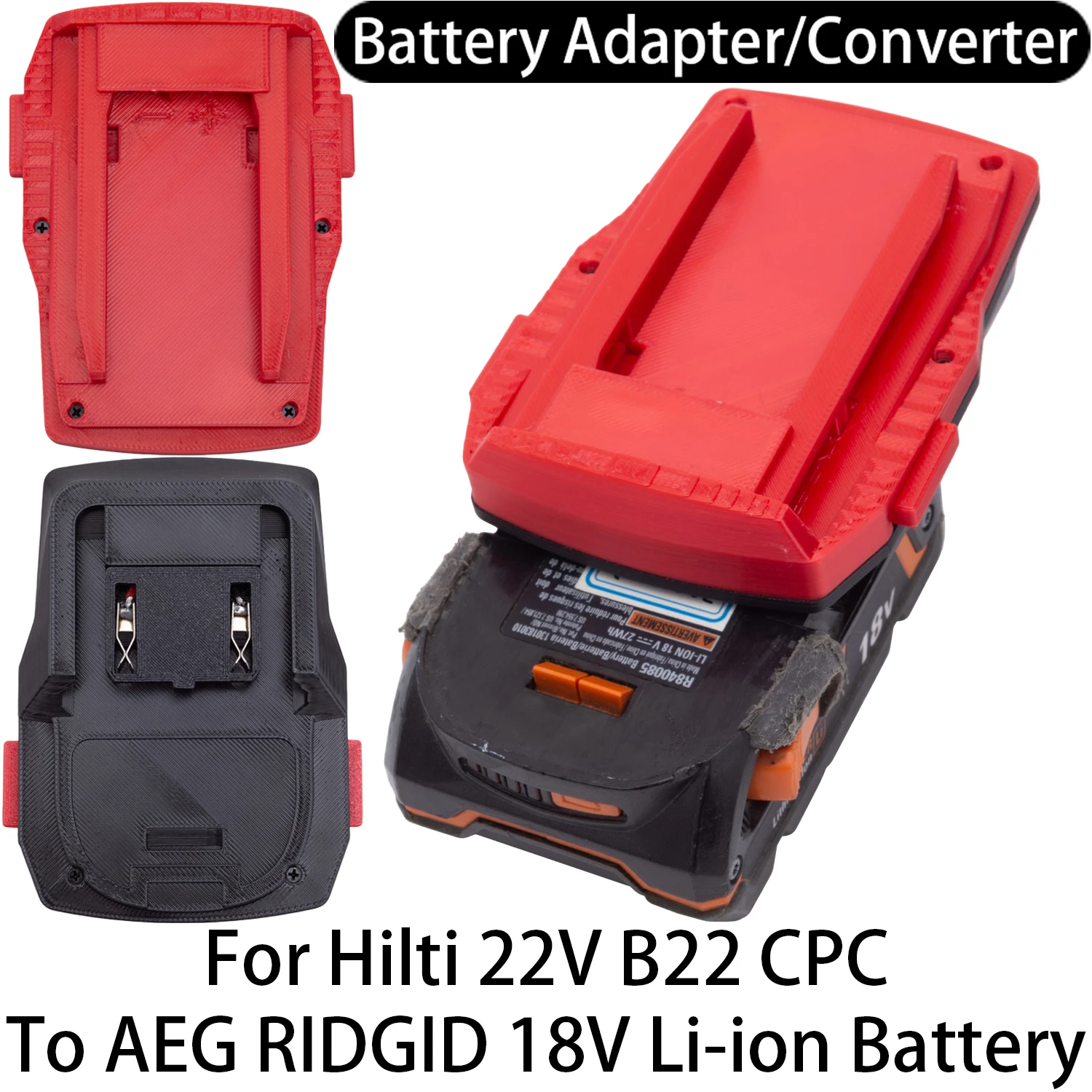 

Адаптер-конвертер для аккумуляторов Hilti 22V B22 CPC Li-ion для инструментов AEG RIDGID 18V Li-ion, аксессуар для инструментов