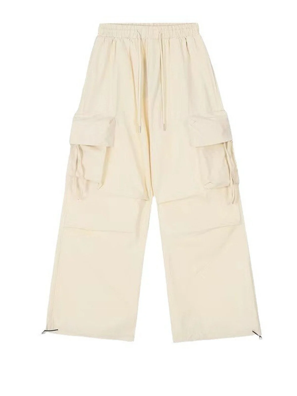 Coole Herren Trendige Einfarbige Hosen mit Mehreren Pattentaschen, Cargo-Hosen für Männer, Lässige Outdoor-Hosen, Arbeitshosen, Oversize-Hosen – Detail 5