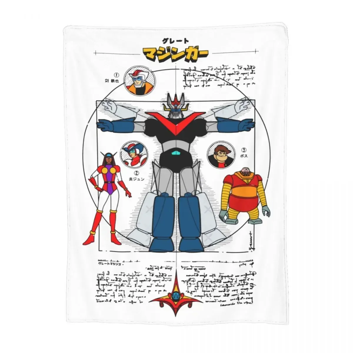 Mazinger Z Robot Tranzor Z Merch Blanket Velvet Textile Decor Bedding Koji Kabuto Robots Throw Blankets Cozy Super Soft